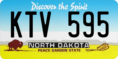 ND license plate KTV595