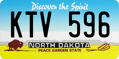 ND license plate KTV596