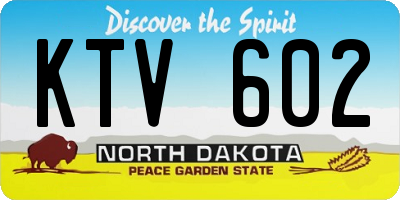 ND license plate KTV602