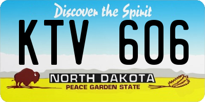 ND license plate KTV606