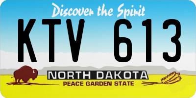 ND license plate KTV613