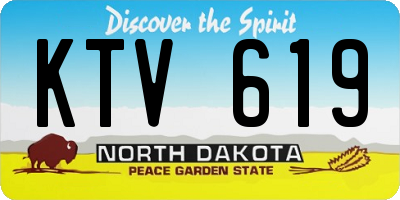 ND license plate KTV619