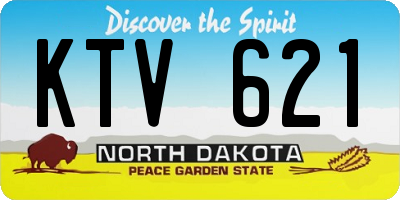 ND license plate KTV621