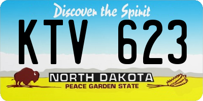ND license plate KTV623