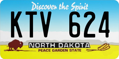 ND license plate KTV624