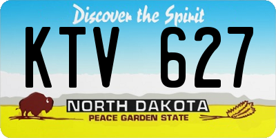 ND license plate KTV627