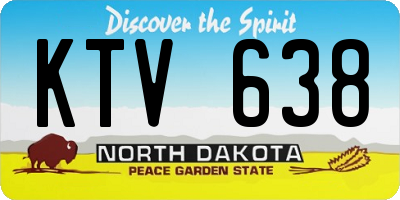 ND license plate KTV638
