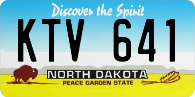 ND license plate KTV641