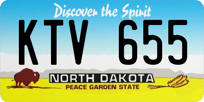 ND license plate KTV655