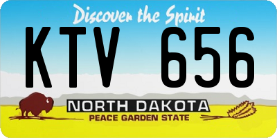 ND license plate KTV656