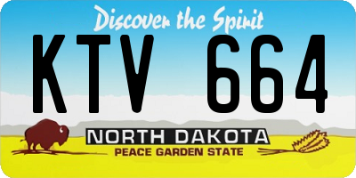ND license plate KTV664