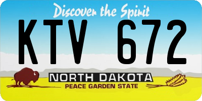 ND license plate KTV672