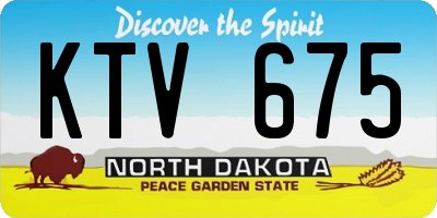 ND license plate KTV675