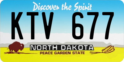 ND license plate KTV677