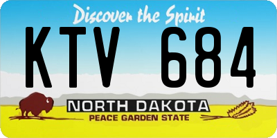 ND license plate KTV684