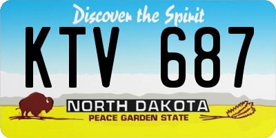 ND license plate KTV687