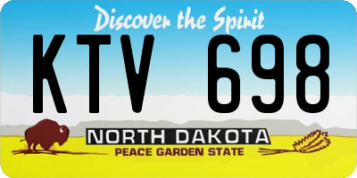 ND license plate KTV698