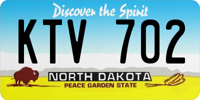 ND license plate KTV702