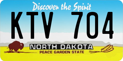 ND license plate KTV704