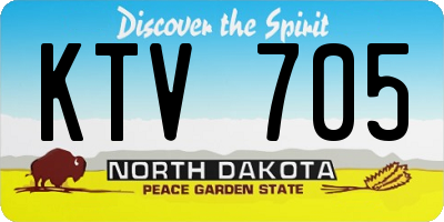 ND license plate KTV705