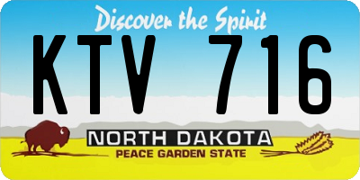 ND license plate KTV716