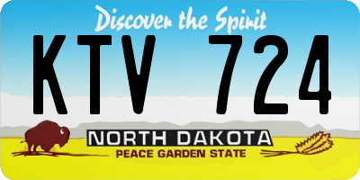 ND license plate KTV724