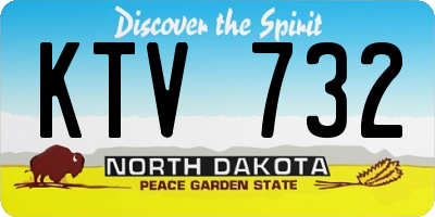 ND license plate KTV732