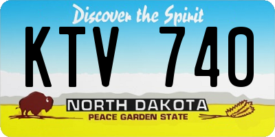 ND license plate KTV740
