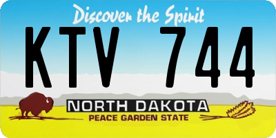 ND license plate KTV744