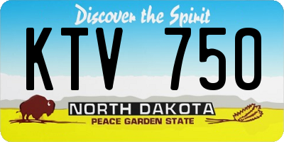 ND license plate KTV750