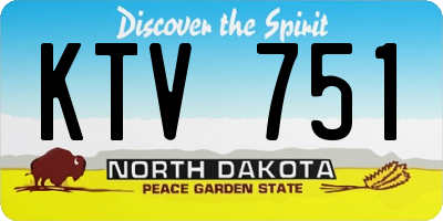 ND license plate KTV751