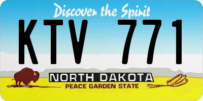 ND license plate KTV771