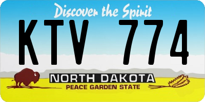 ND license plate KTV774
