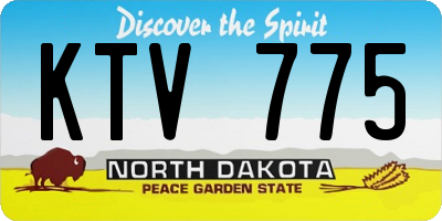 ND license plate KTV775