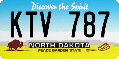 ND license plate KTV787