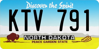 ND license plate KTV791
