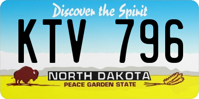 ND license plate KTV796