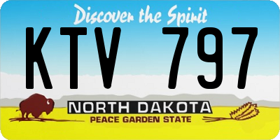 ND license plate KTV797