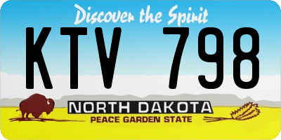 ND license plate KTV798