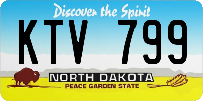 ND license plate KTV799