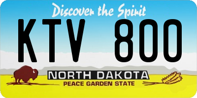 ND license plate KTV800