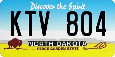 ND license plate KTV804