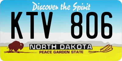 ND license plate KTV806