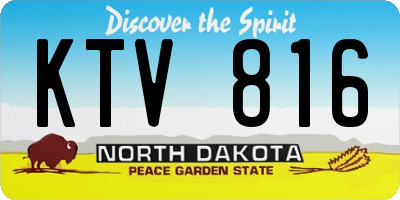 ND license plate KTV816