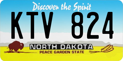 ND license plate KTV824