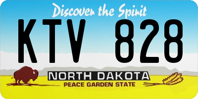 ND license plate KTV828