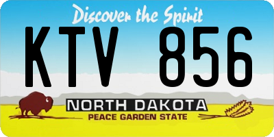 ND license plate KTV856