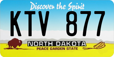 ND license plate KTV877