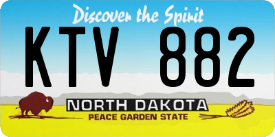 ND license plate KTV882