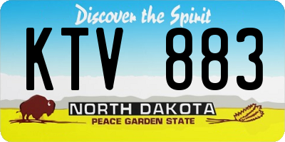 ND license plate KTV883